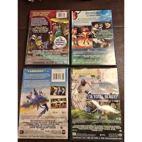 4 animated movie DVDs: Flushed Away/The Croods/Rio/Rio 2 - Picture 2 of 6
